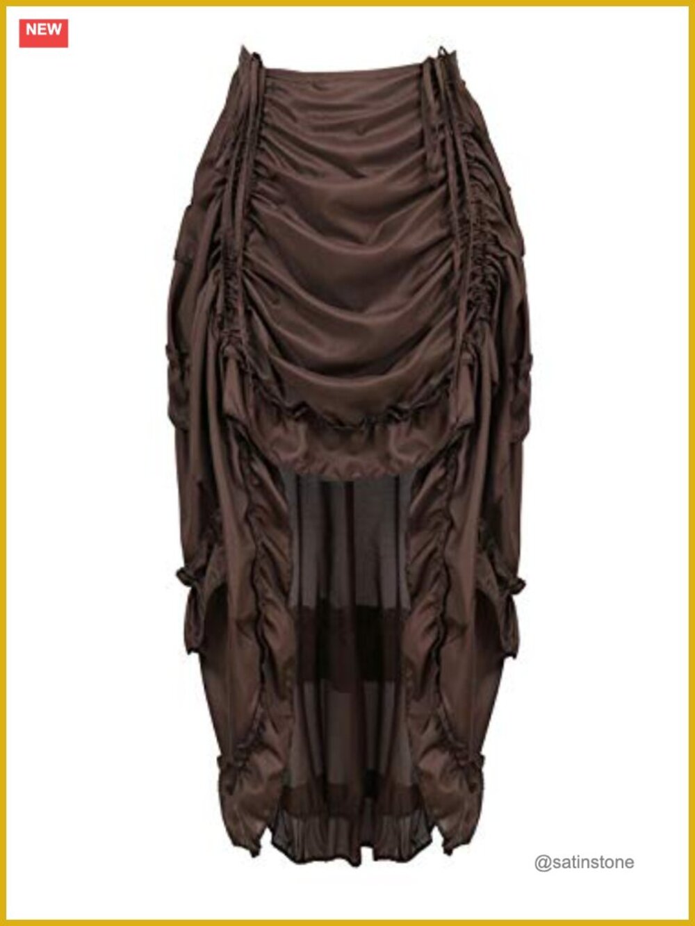 Steampunk High Low Skirt 4 Tier Ruffle Pirate Cosplay Costume